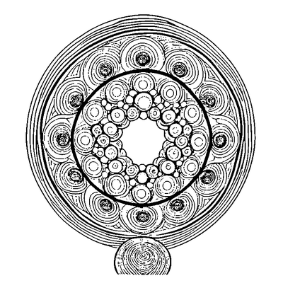 Shibori Pattern Tie Dye Circle coloring page design 4