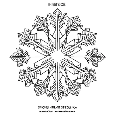 Snowflake Pattern Symmetrical coloring page variation 3