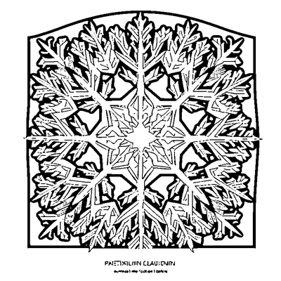 Snowflakes Pattern Scattered coloring page variation 1