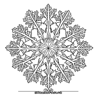 Snowflakes Pattern Scattered coloring page variation 5