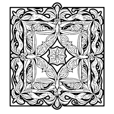 Square Pattern Nested coloring page variation 1