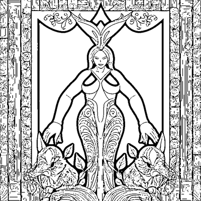 Square Pattern Nested coloring page variation 3