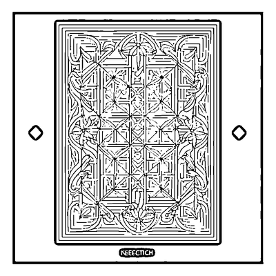 Square Pattern Nested coloring page variation 4