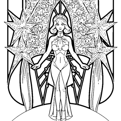 Star Pattern Repeated coloring page variation 3