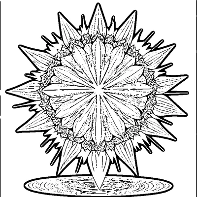 Starburst Pattern Explosion coloring page variation 1