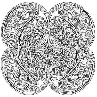 Suess Pattern Whimsical Swirls coloring page design 3