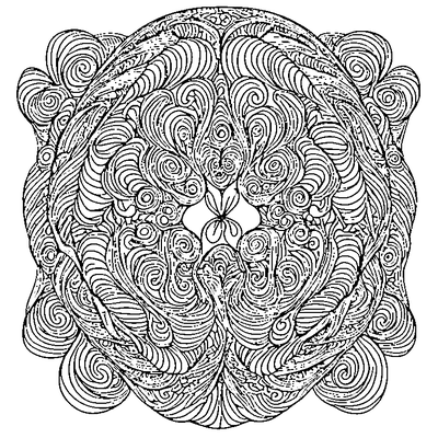 Suess Pattern Whimsical Swirls coloring page design 5