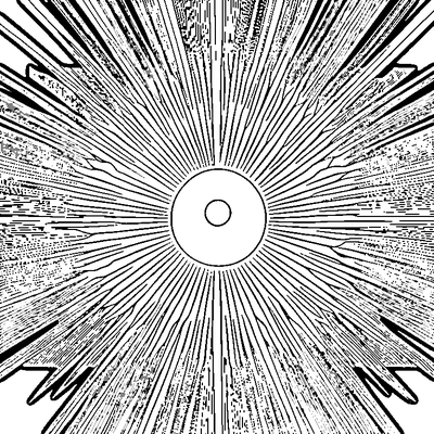 Sun Pattern With Rays Design