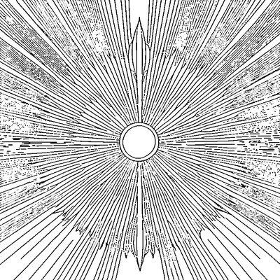 Sun Pattern With Rays Printable
