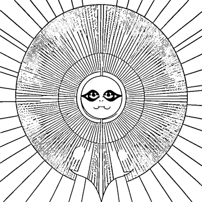 Sun Pattern With Rays