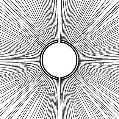 Sun Pattern With Rays coloring page variation 5
