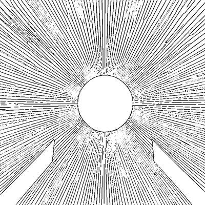 Sunburst Pattern Rays Coloring Page