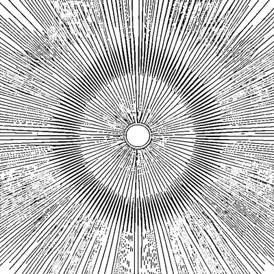 Sunburst Pattern Rays coloring page variation 2