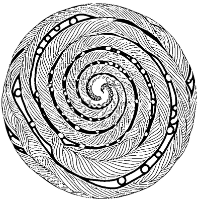Swirl Pattern Spiral coloring page variation 2