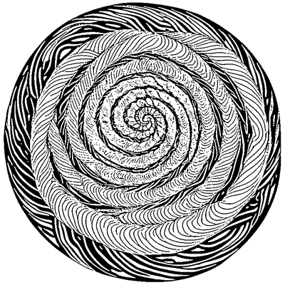 Swirl Pattern Spiral coloring page variation 3