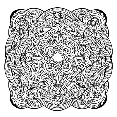 Tangle Pattern Lines Printable