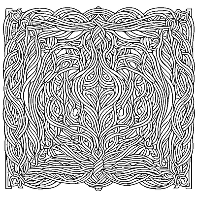 Tangle Pattern Lines coloring page variation 1