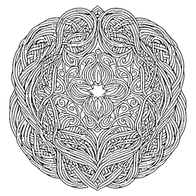 Tangle Pattern Lines coloring page variation 3