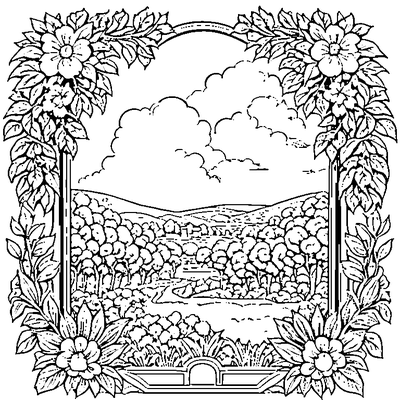 Toile De Jouy Pattern Pastoral Template