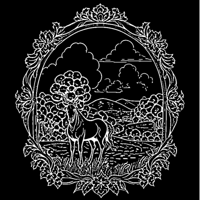 Toile De Jouy Pattern Pastoral coloring page design 3