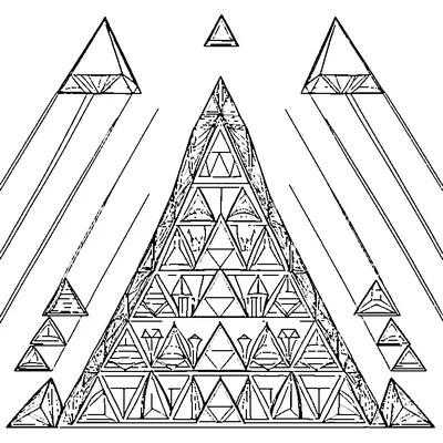 triangle pattern pyramid coloring pages