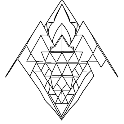 Triangle Pattern Tessellation coloring page variation 2