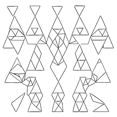 Triangle Pattern Tessellation coloring page variation 3