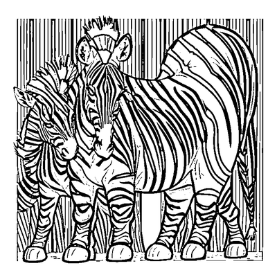 Zebra Stripe Pattern coloring page - free printable