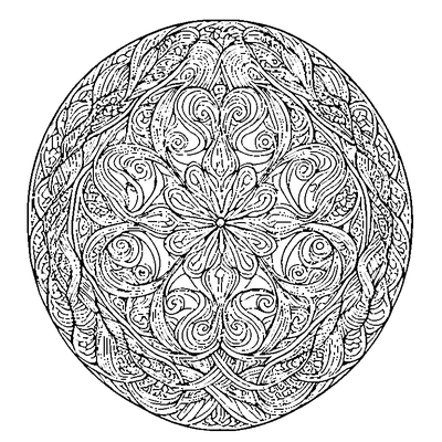 zentangle flowing swirls coloring page