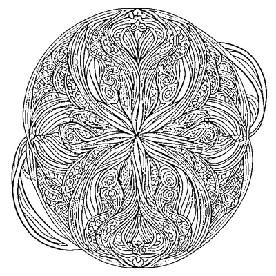zentangle flowing swirls design