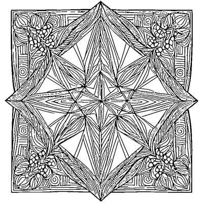 zentangle geometric triangles design