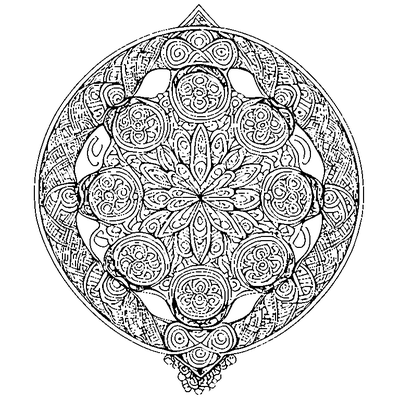 zentangle interlocking circles design