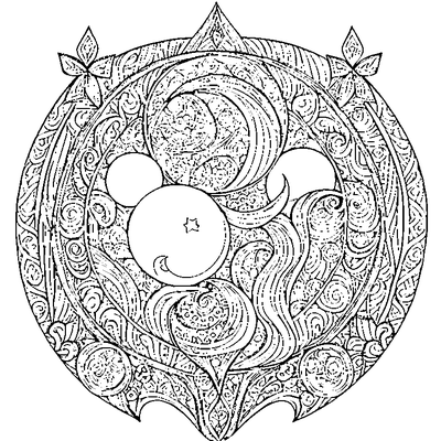 Zentangle Moon And Stars coloring page - free printable