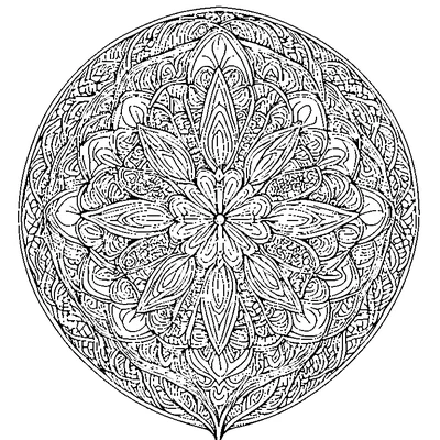 Zentangle Pattern Organic coloring page variation 2