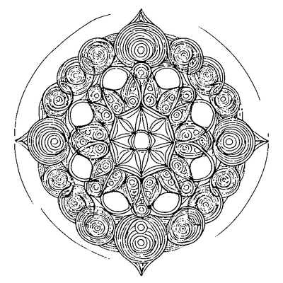 Zentangle Pattern With Interlocking Circles
