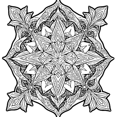 zentangle pattern with star bursts