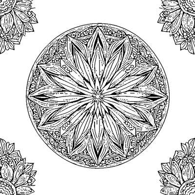 zentangle star bursts design