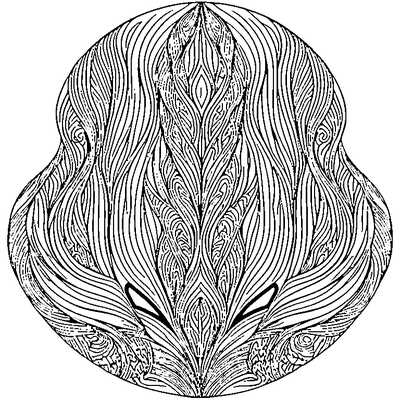 zentangle wave lines coloring page